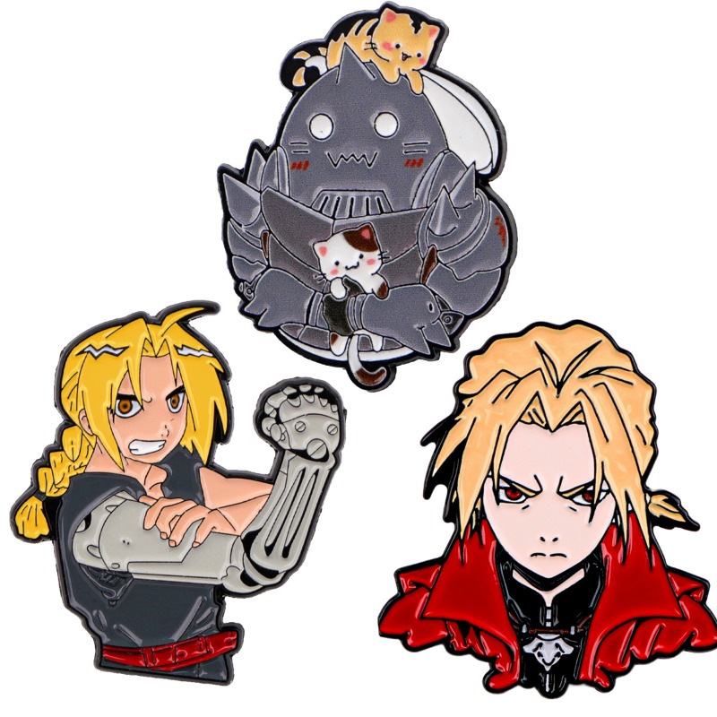 Lapel Pin Enamel - Fullmetal Alchemist Anime Cartoon Enamel Lapel