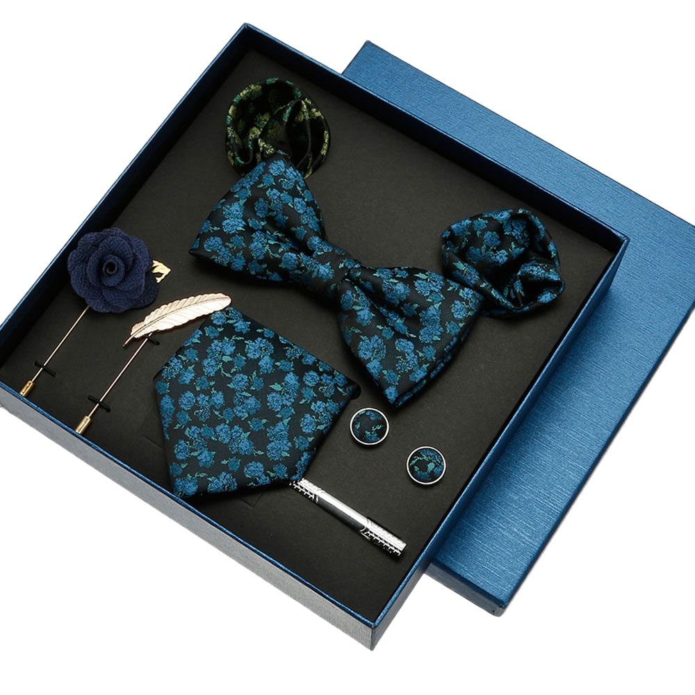 Neck Tie Set Box - Luxury Silk Tie Hankies Set In