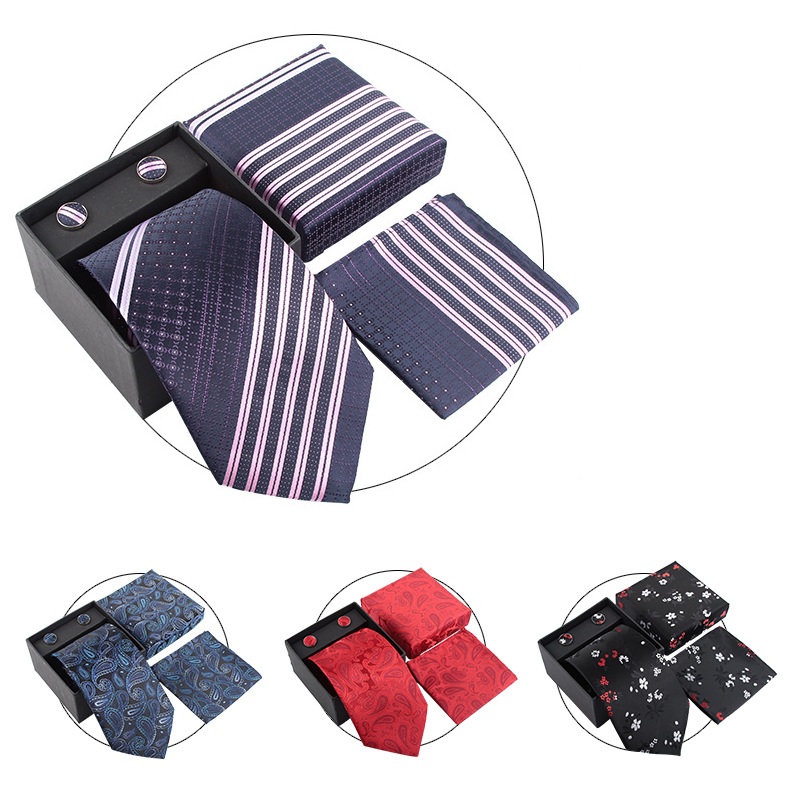 Neck Tie Set Box - Men Neck Tie Sets Wedding Ties