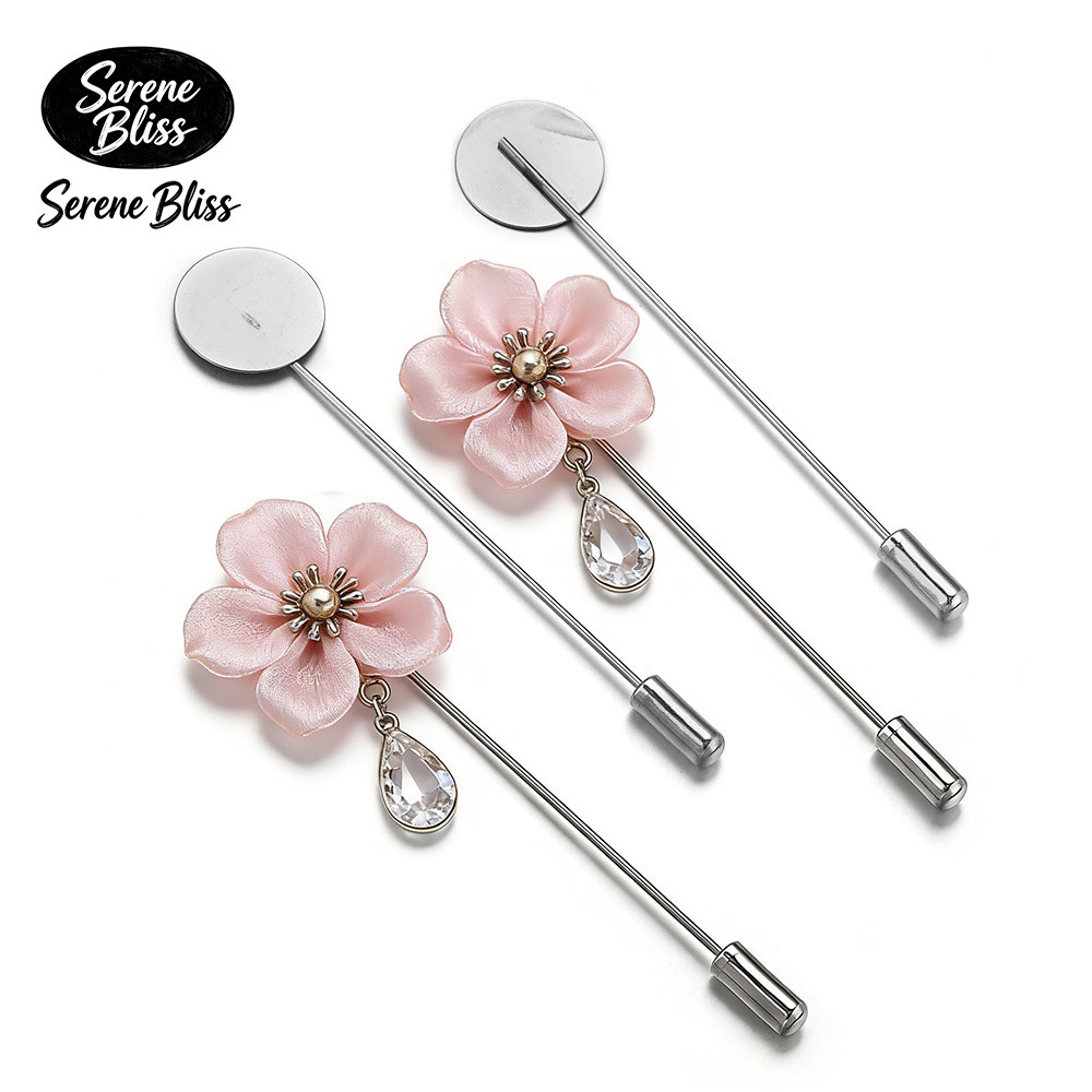 Men'S Accessories Tray - 10Pcs Stainless Steel Long Brooch Pin