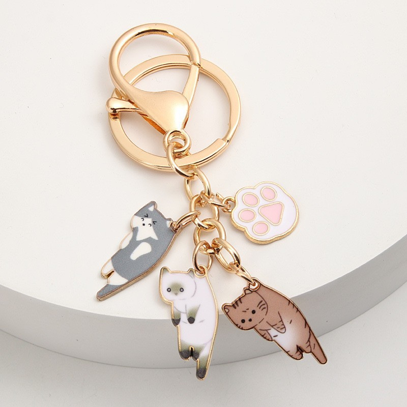 Men'S Accessories Chain - Kawaii Cat Keychain Pet Paw Key