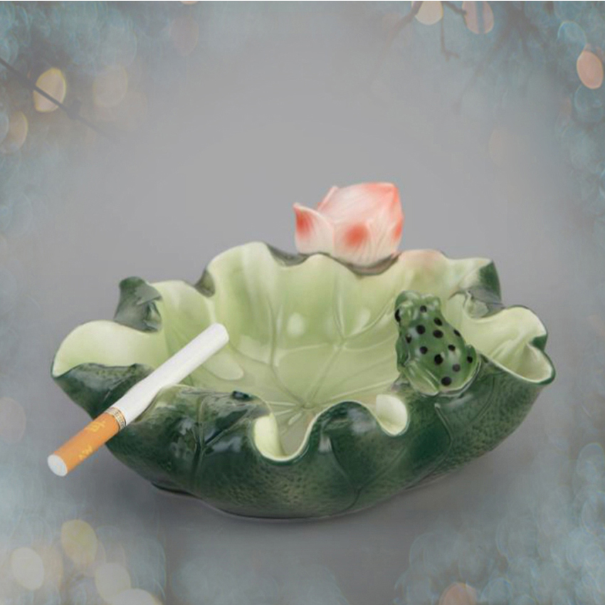 Men'S Accessories Tray - Ceramic Lotus Ashtray for Men, European