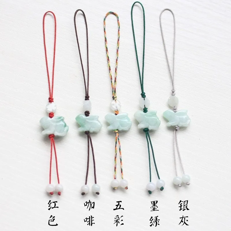 Men Accessories Ring - Customization Natural Emerald Chinese Rabbit DIY