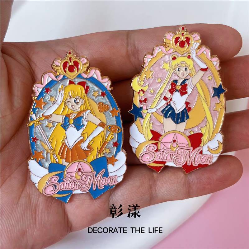 Lapel Pin Enamel - 2pcs Sailor Moon Enamel Badges Tsukino