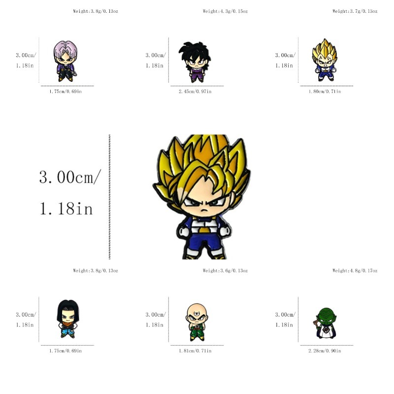 7pcs Set Cute Manga Brooches f - огляд і ціна Lapel Pin Enamel