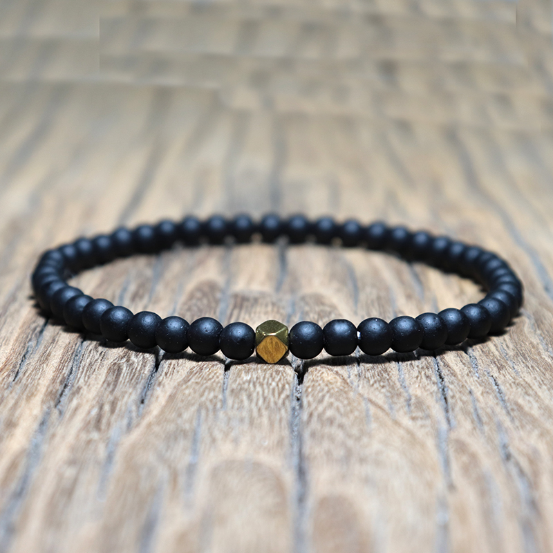 Fashion 4mm Black Matte Stone  - огляд і ціна Men'S Minimalist Accessories