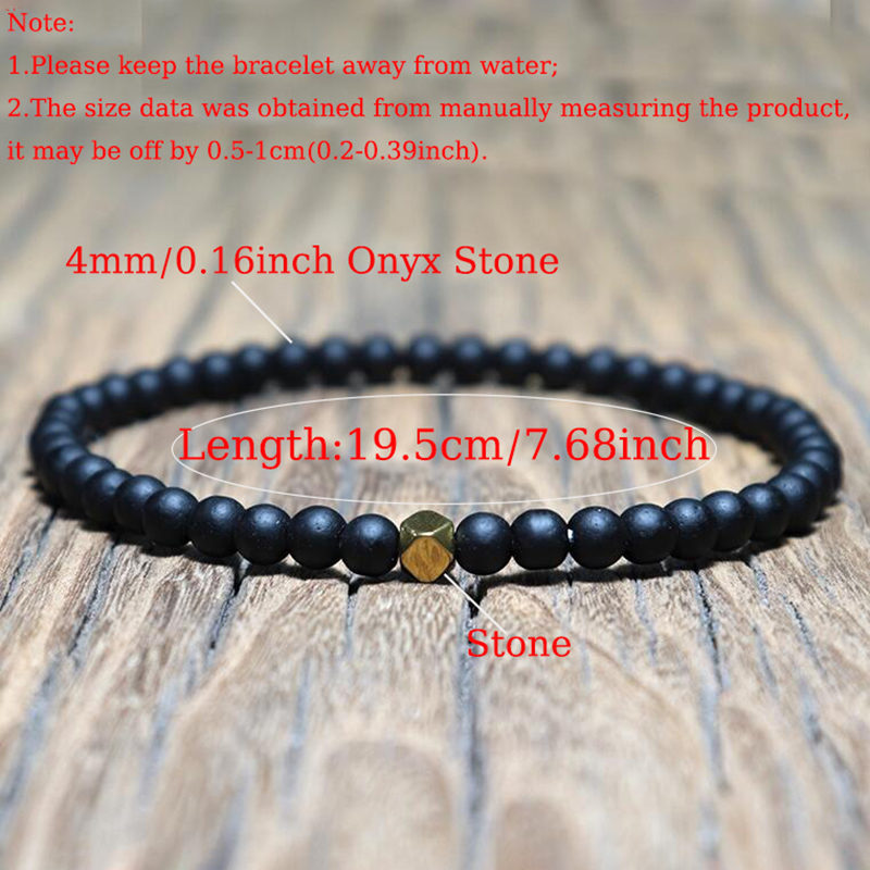Fashion 4mm Black Matte Stone  - огляд і ціна Men'S Minimalist Accessories