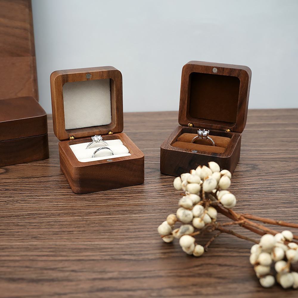 Black Walnut Solid Ring Box Si - огляд і ціна Cufflink Box Set