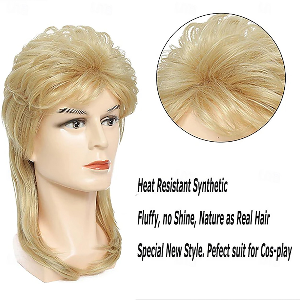 HAIRJOY Synthetic Hair Mullet  - огляд і ціна Men'S Accessories In The 80S