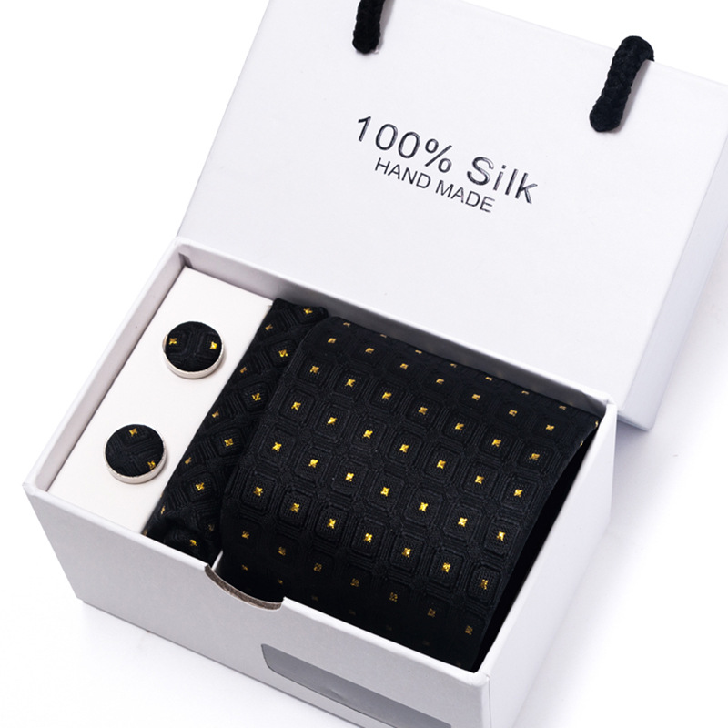New Men's Flower Polka Dot Mul - огляд і ціна Neck Tie Set Box