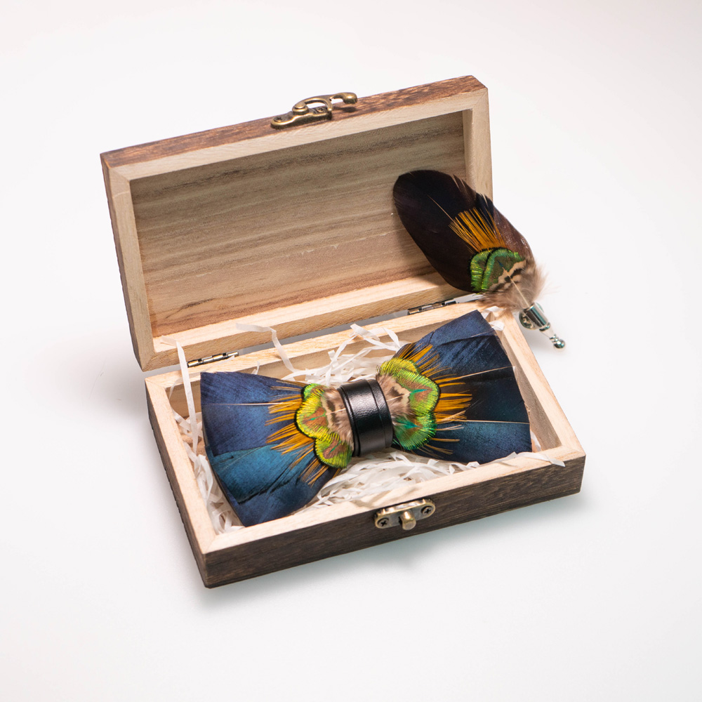 EASTEPIC Handmade Feather Bow  - огляд і ціна Neck Tie Set Box