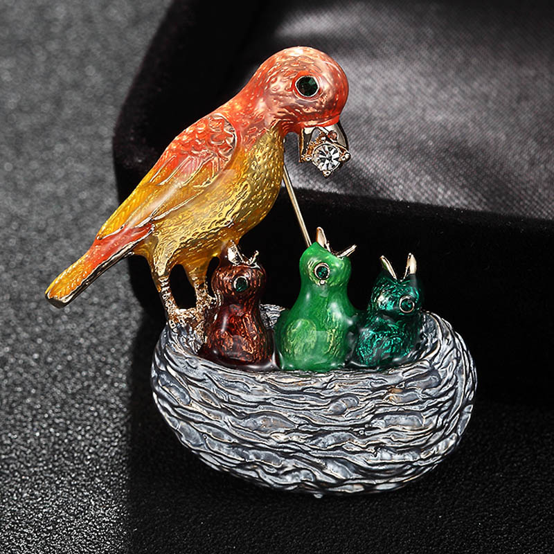 Zlxgirl Enamel Birds Brooches  - огляд і ціна Men Accessories Bouquet
