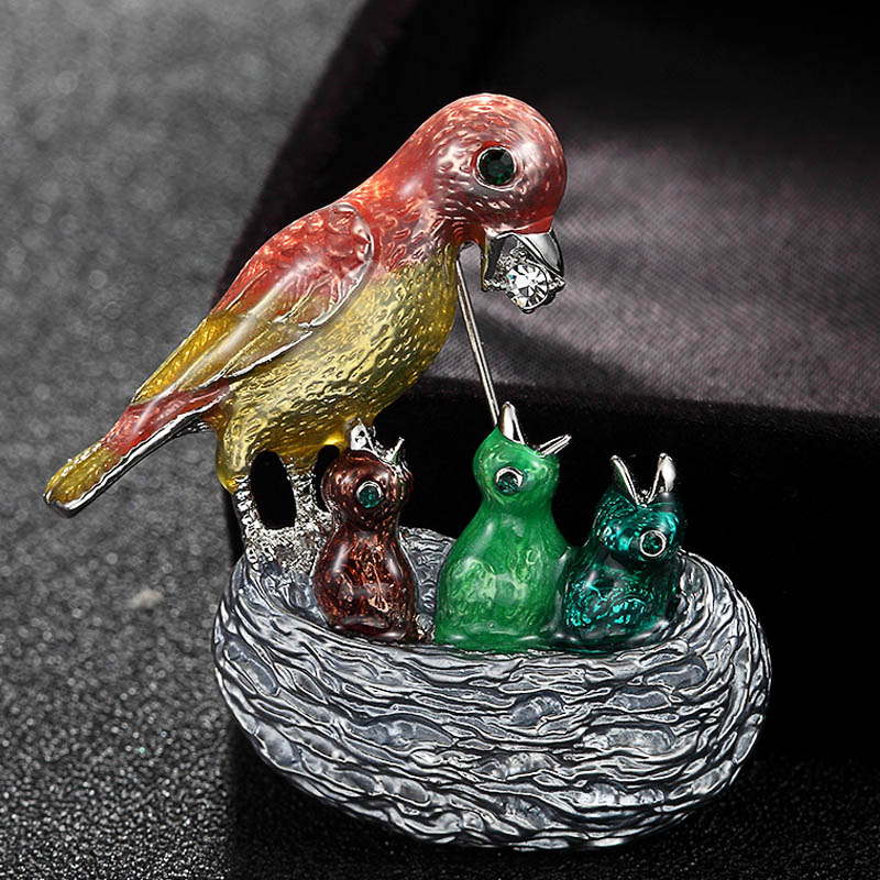 Zlxgirl Enamel Birds Brooches  - огляд і ціна Men Accessories Bouquet