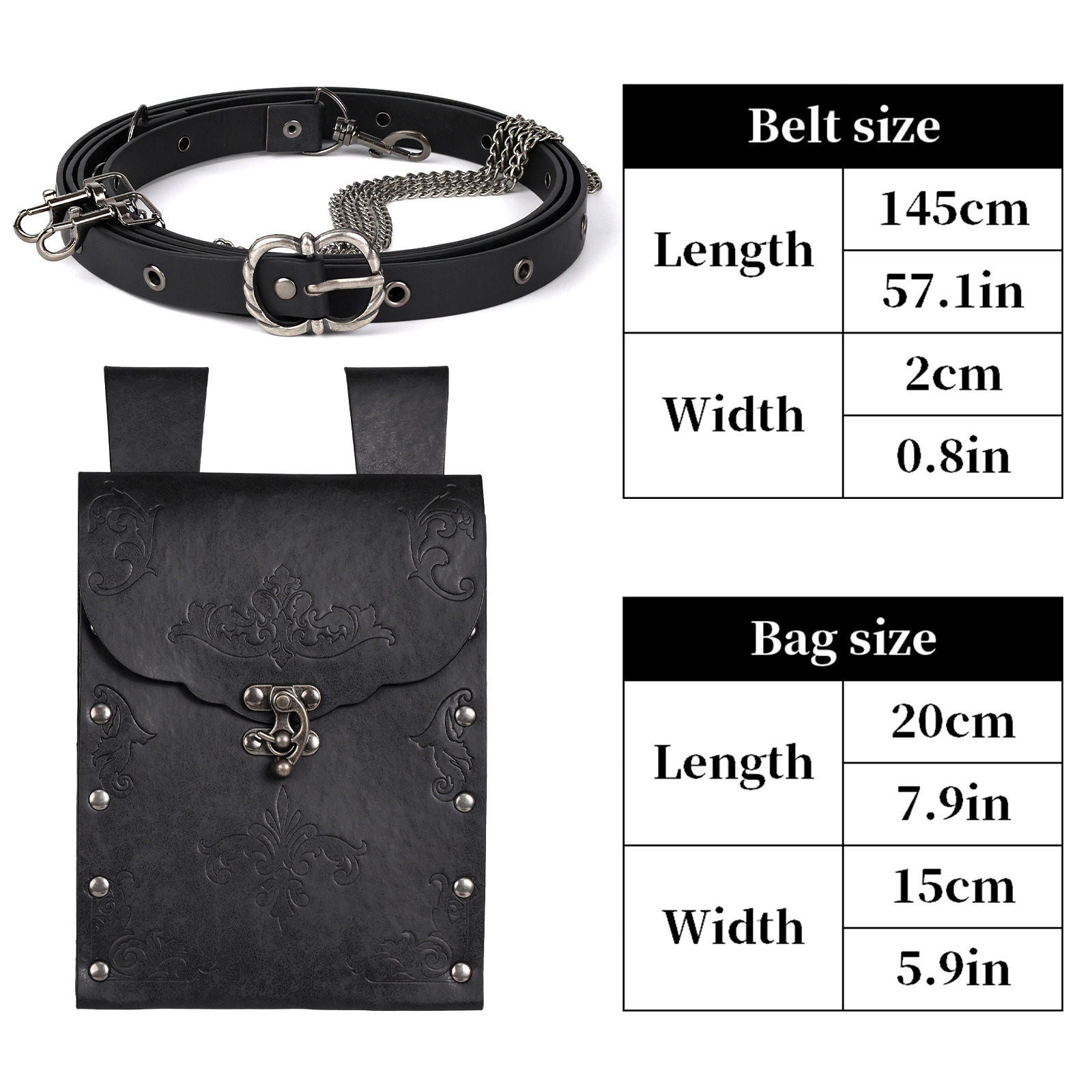 Steampunk Medieval Viking Pouc - огляд і ціна Medieval Men'S Accessories