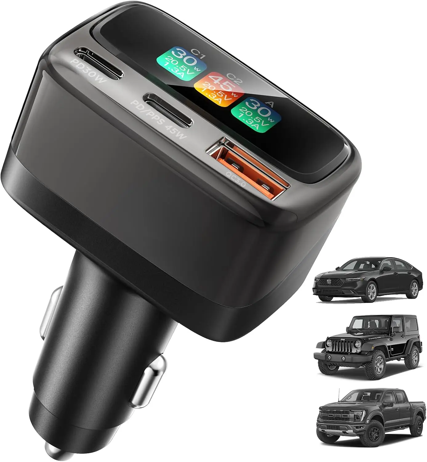 105W USB C Car Charger with Di - огляд і ціна Men Accessories For Gift