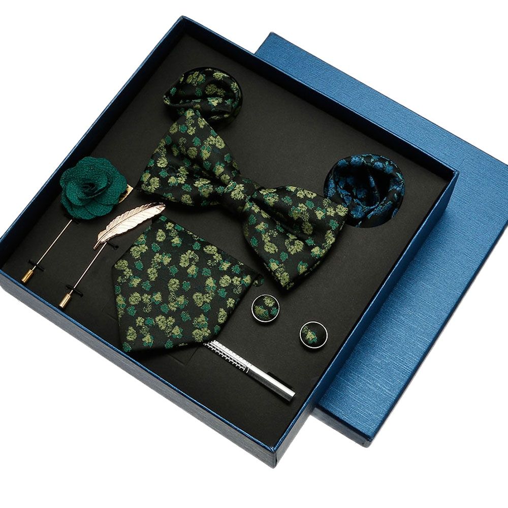 Luxury Silk Tie Hankies Set In - огляд і ціна Neck Tie Set Box