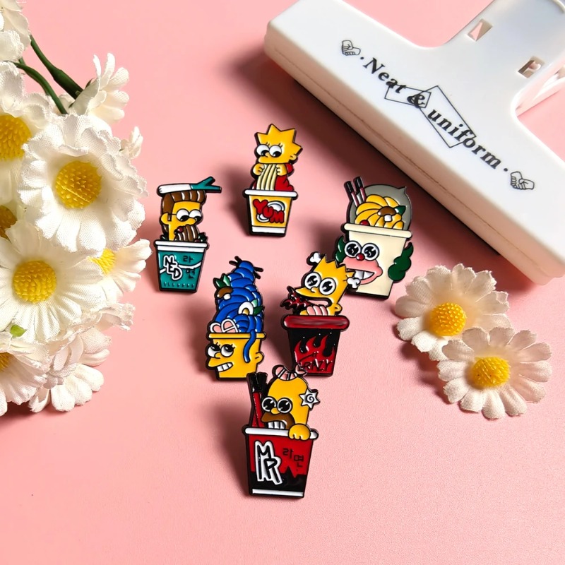 6pcs Set The Simpsons Cute fun - огляд і ціна Lapel Pin Enamel