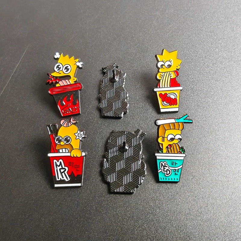 6pcs Set The Simpsons Cute fun - огляд і ціна Lapel Pin Enamel