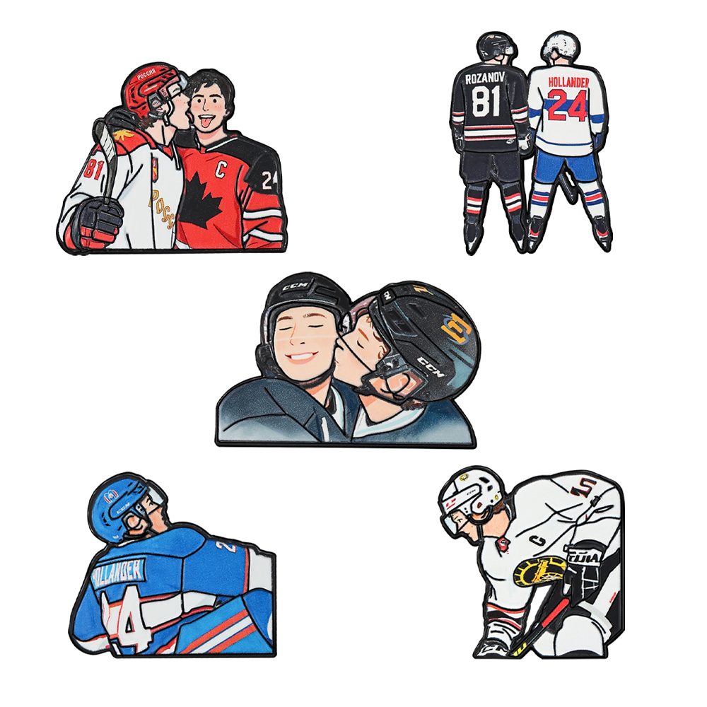 5pcs Heated Rivalry Cartoon ic - огляд і ціна Lapel Pin Enamel