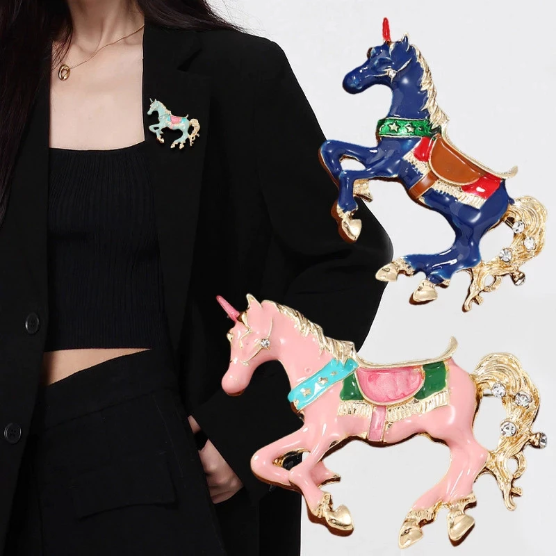 Vintage Enamel Horse Brooches  - огляд і ціна Men Accessories Bouquet