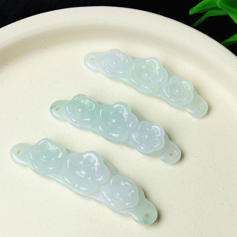 1pc Natural Jadeite Emerald Fl - огляд і ціна Men Accessories For Gift