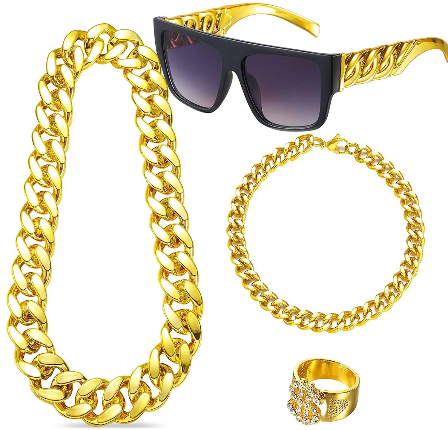80s 90s Hip Hop Costumes Outfi - огляд і ціна Men'S Accessories In The 80S