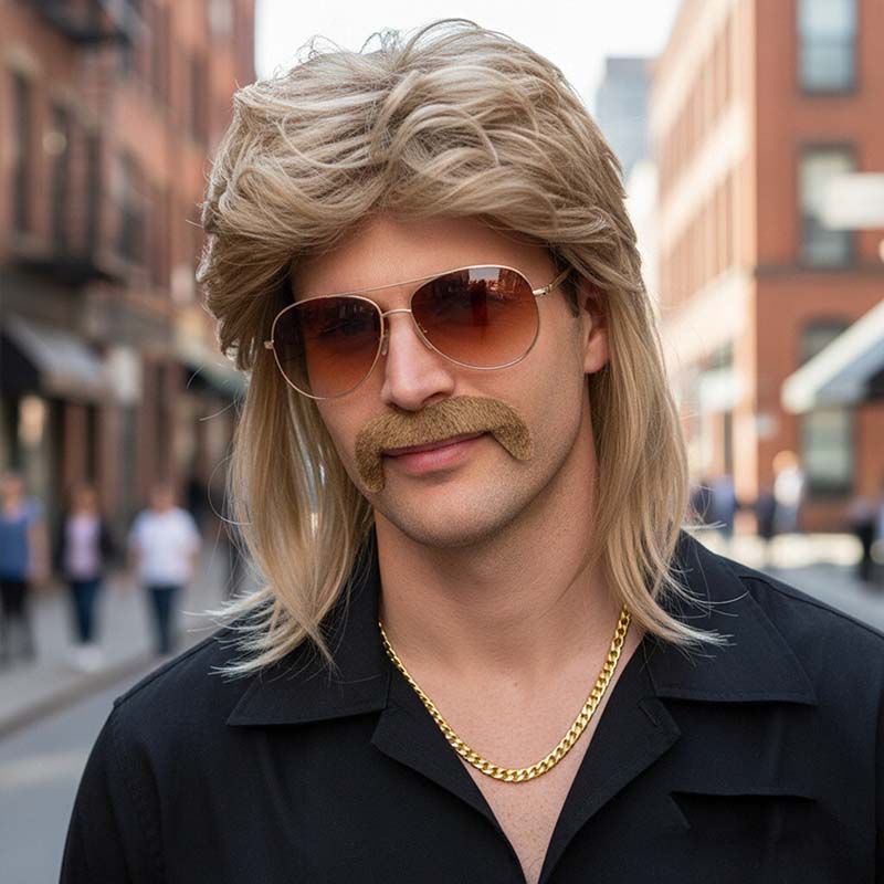 80s Disco Synthetic Wig Set Go - огляд і ціна Men'S Accessories In The 80S