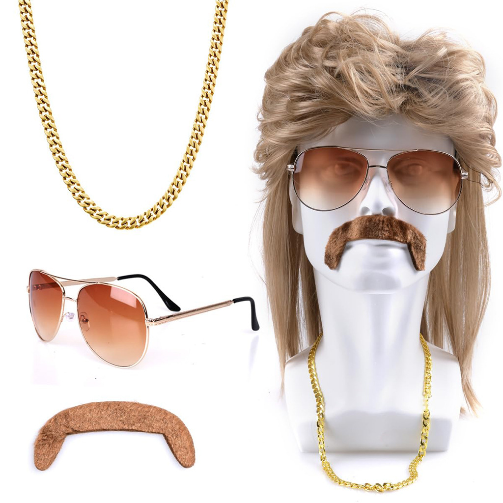 80s Disco Synthetic Wig Set Go - огляд і ціна Men'S Accessories In The 80S