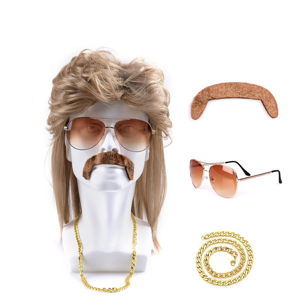 80s Disco Synthetic Wig Set Go - огляд і ціна Men'S Accessories In The 80S