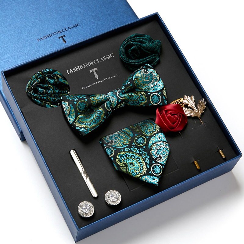 Green Mens Tie Gift Box Paisle - огляд і ціна Neck Tie Set Box