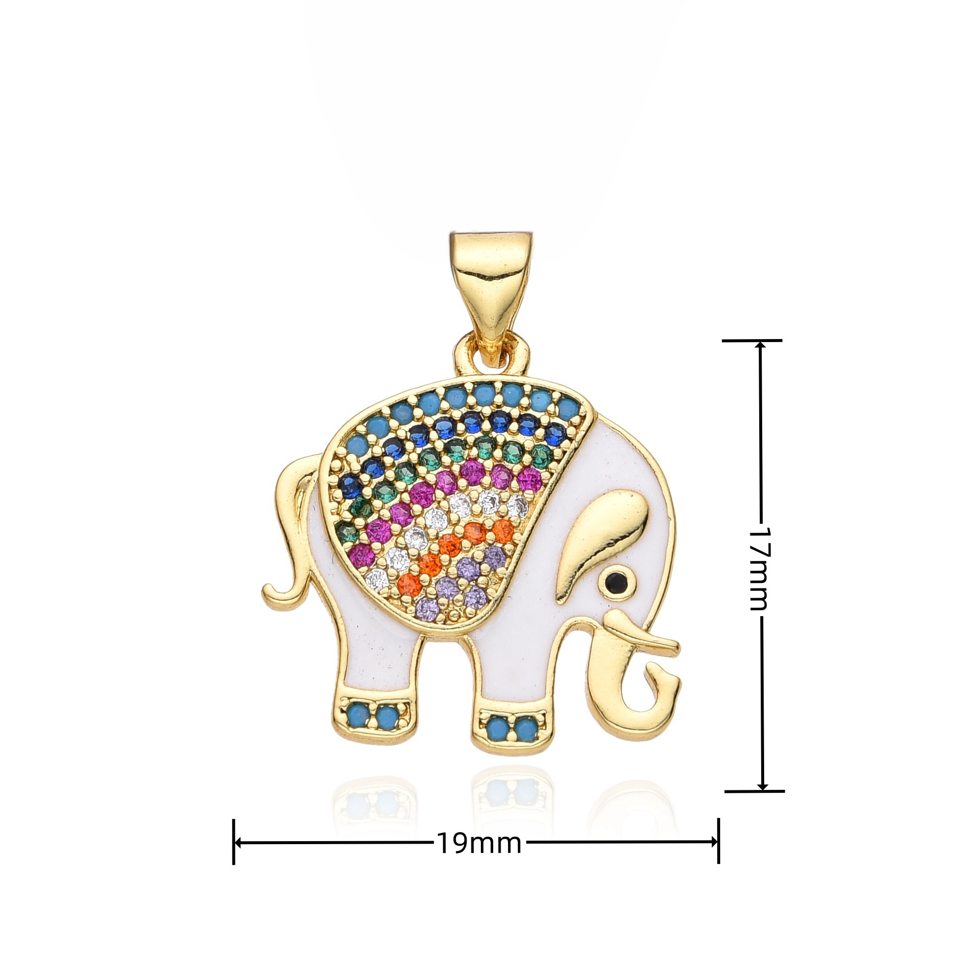 Colorful Elephant Charms Cubic - огляд і ціна Men'S Accessories Chain