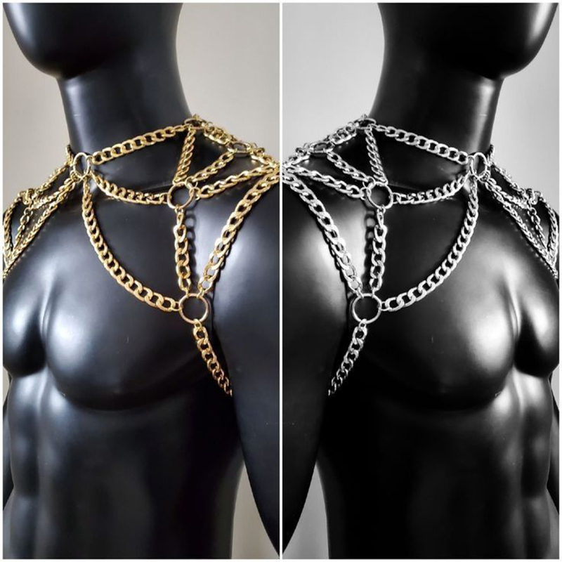 Punk Men Shoulder Body Chain B - огляд і ціна Men'S Accessories Chain
