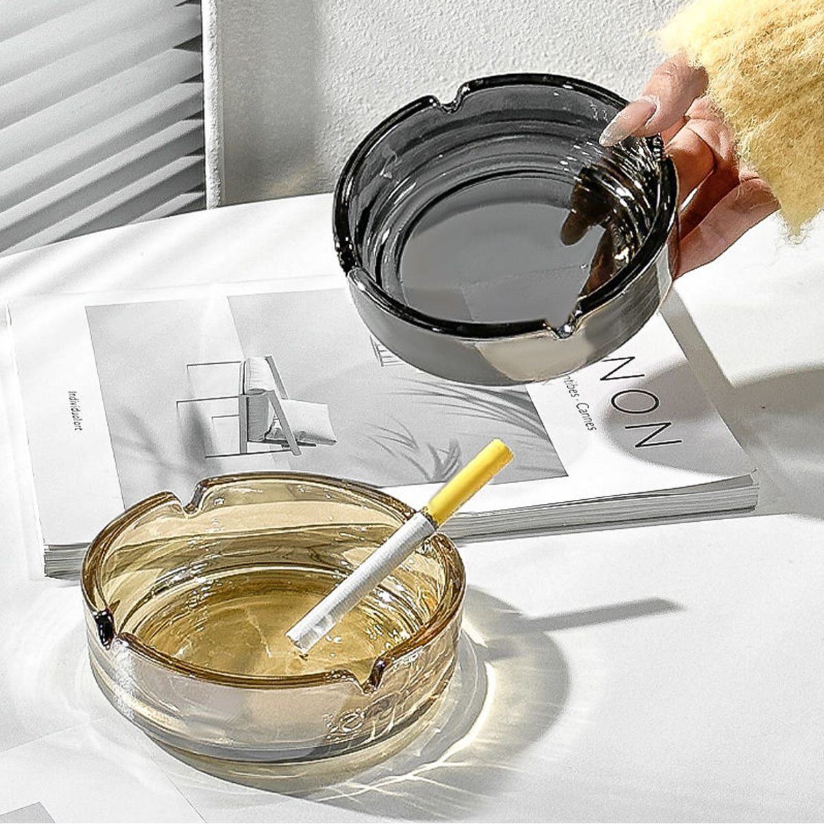 Transparent Glass Ashtray Ciga - огляд і ціна Men'S Accessories Tray