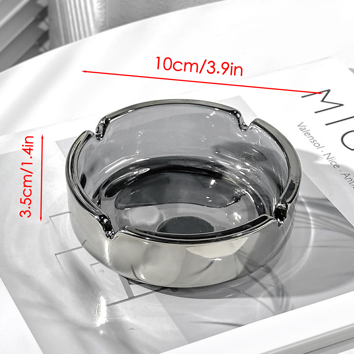 Transparent Glass Ashtray Ciga - огляд і ціна Men'S Accessories Tray