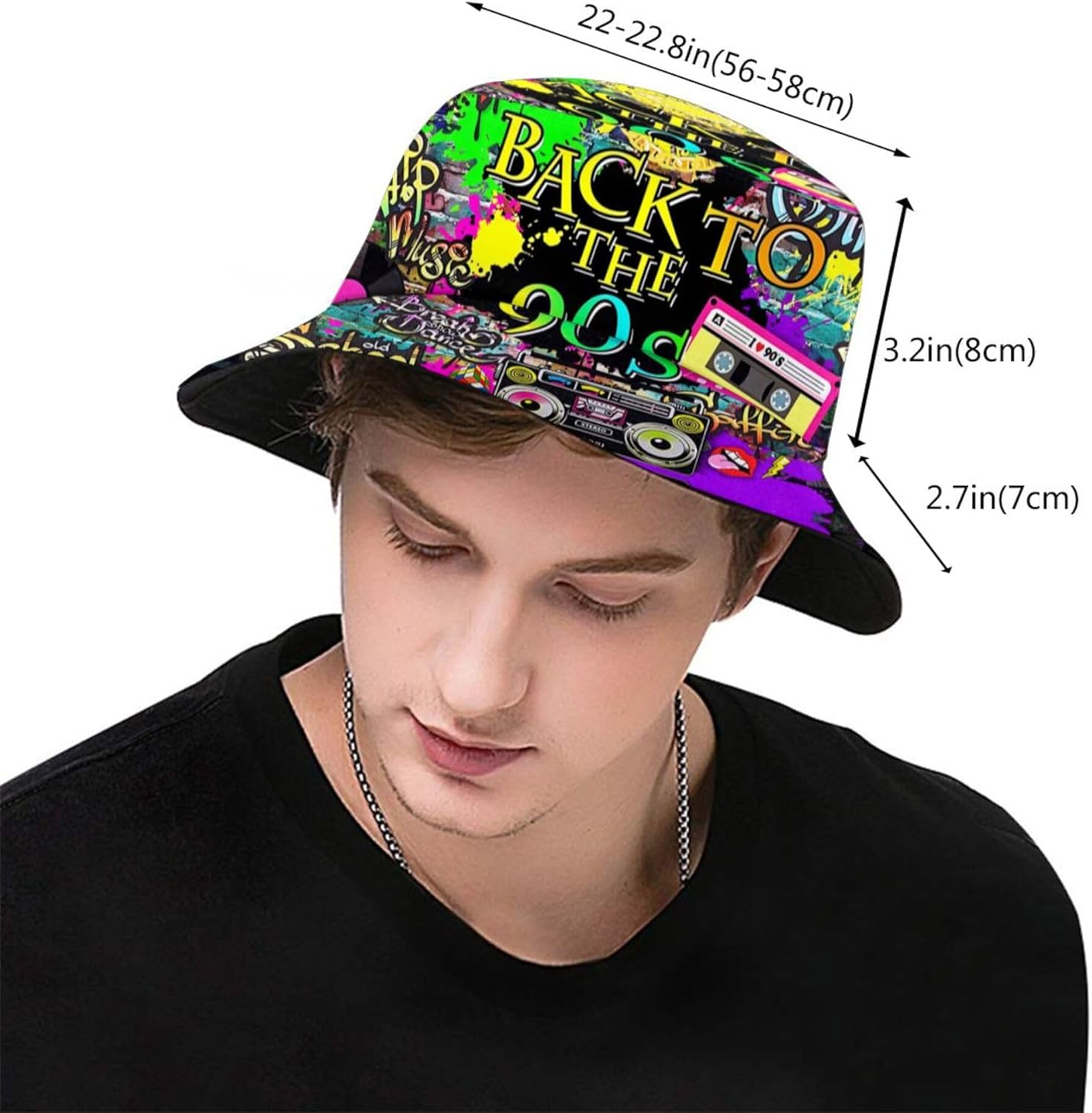 Fashion Retro 80S 90S Bucket F - огляд і ціна Men'S Accessories In The 80S