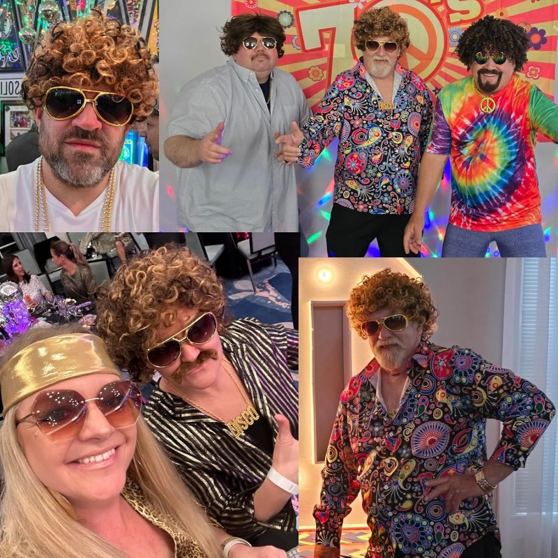 70s 80s Disco Costume Wig Set- - огляд і ціна Men'S Accessories In The 80S