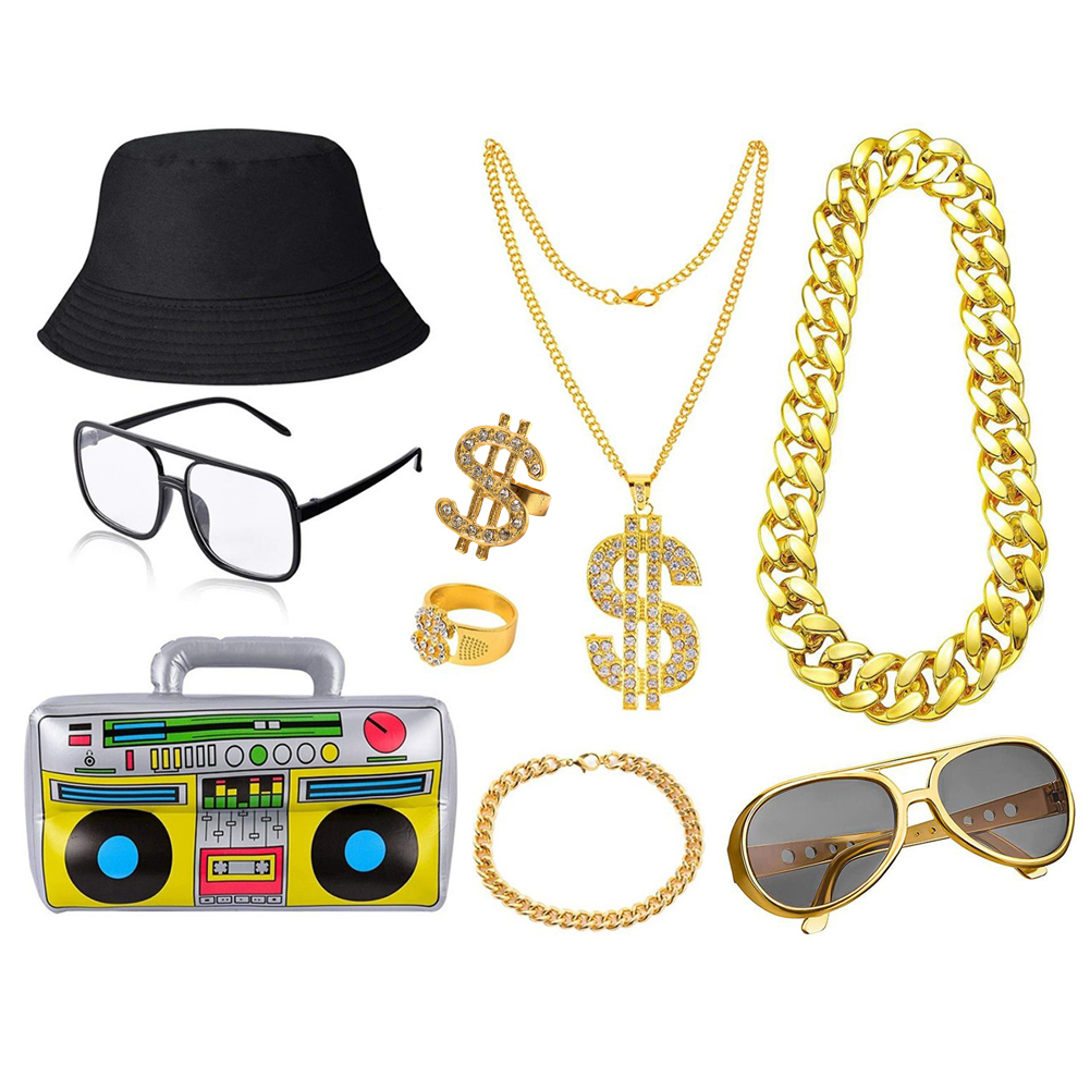 80s 90s Hip Hop Costume Kit fo - огляд і ціна Men'S Accessories In The 80S