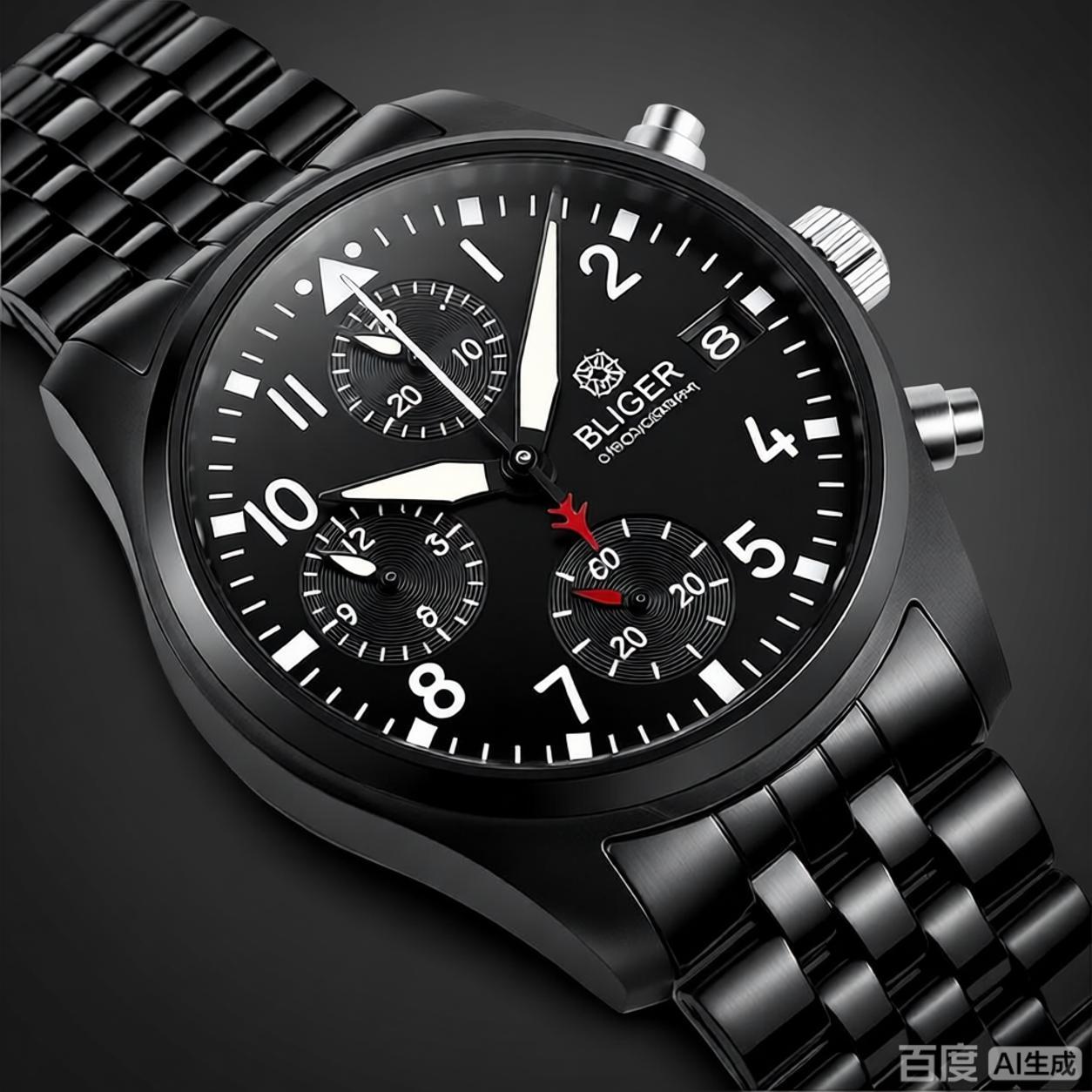 BLIGER Full Black Brushed 38mm - огляд і ціна Men Accessories Jewellery