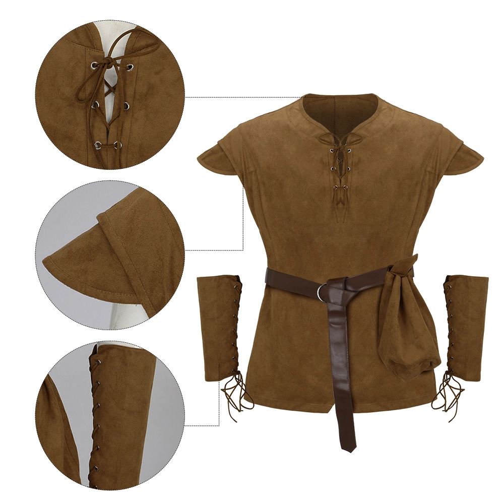 Men's Medieval Lace Up Tunic S - огляд і ціна Medieval Men'S Accessories