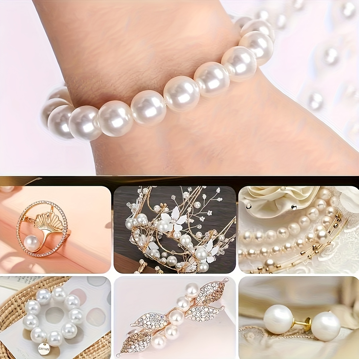 1388pcs 4/6/8/10mm Black, Whit - огляд і ціна Men Accessories Jewellery