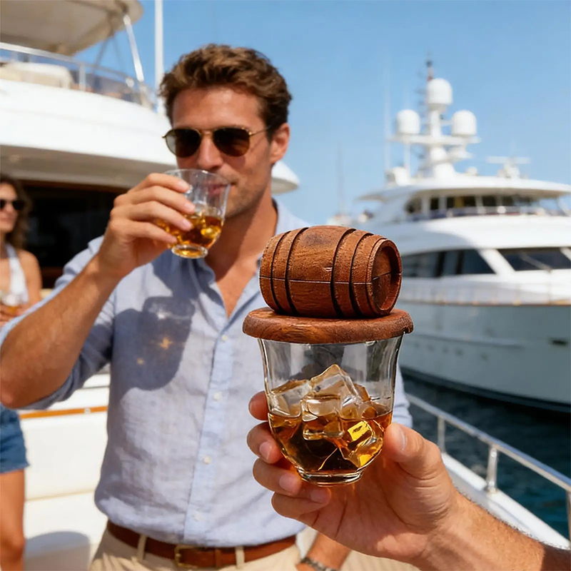 Wooden Barrel Whiskey Cocktail - огляд і ціна Men'S Accessories Tray