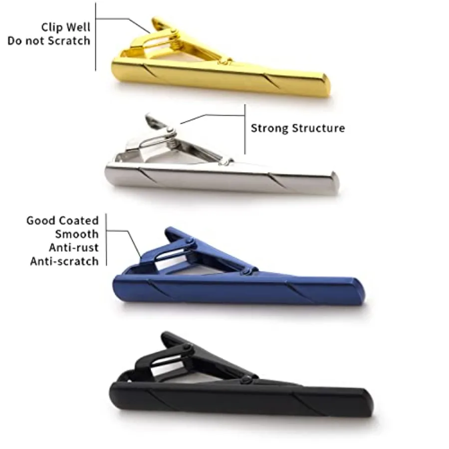 4Pcs Tie Clips For Men Tie Bar - огляд і ціна Men Accessories For Gift