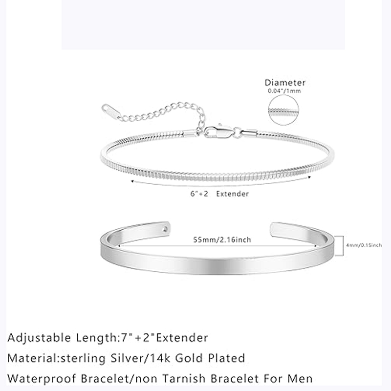 Stackable Bracelets for Men, 9 - огляд і ціна Cufflink Box Set