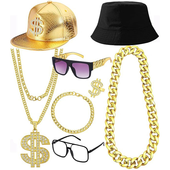 80s 90s Hip Hop Costume Access - огляд і ціна Men'S Accessories In The 80S
