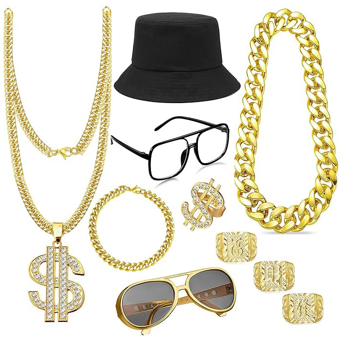 80s 90s Hip Hop Costume Access - огляд і ціна Men'S Accessories In The 80S