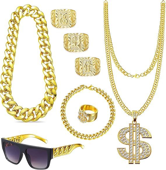 80s 90s Hip Hop Costume Access - огляд і ціна Men'S Accessories In The 80S