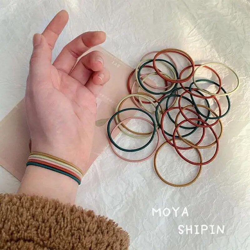 100PCS/Set Hair Ties Elastic R - огляд і ціна Men Accessories Kit