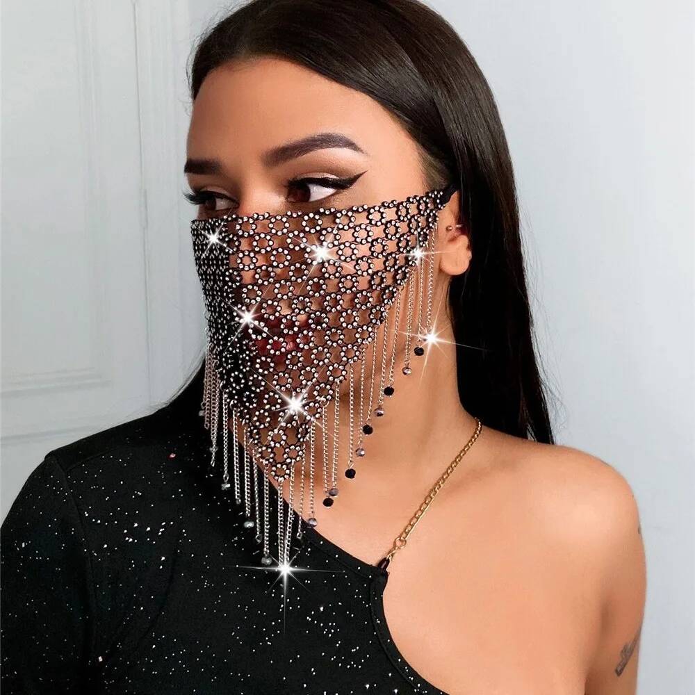 Women New Tassel Veil Masks He - огляд і ціна Men'S Accessories Chain