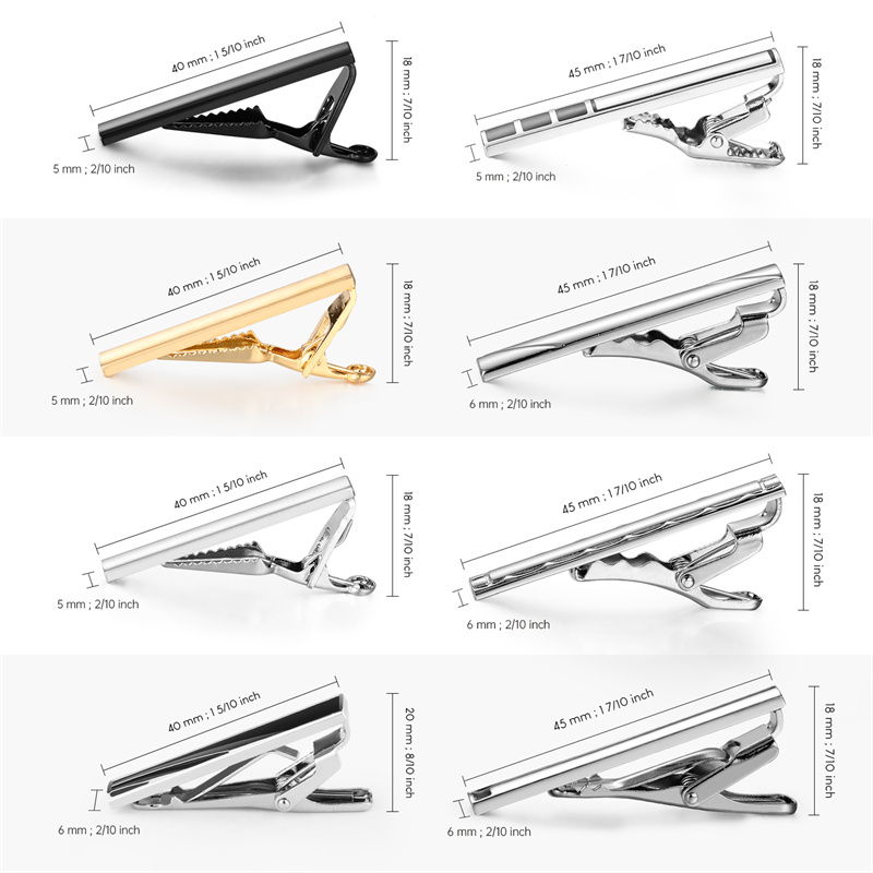 8 PCS Short Tie Clips Set With - огляд і ціна Cufflink Box Set