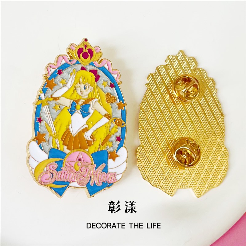 2pcs Sailor Moon Enamel Badges - огляд і ціна Lapel Pin Enamel